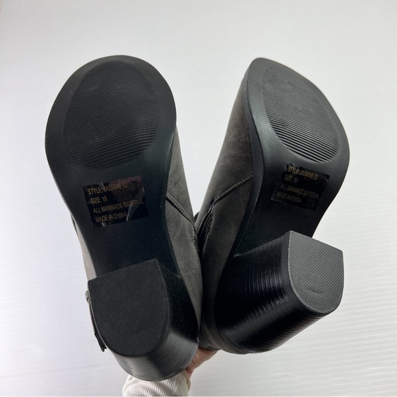 Twisted Jasmine Women's Ankle Boots Side Zip Stacked Heel Grey Size 10 - Picture 8 of 9